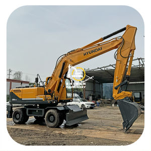 Excavatrice sur pneus reconditionnée HYUNDAI 210W pour travaux miniers, moteur Cummins, moteur PLC, couple élevé - Product Image 1