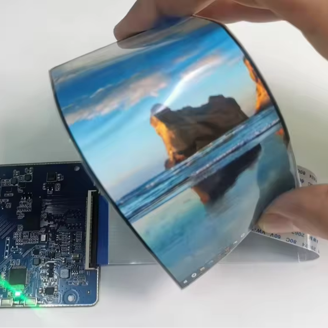 6.67 Inch Flexible AMOLED Display Bendable Capacitive Touch Screen 1080x2400 MIPI DSI for VR 85 Viewing Angle -20C 70C