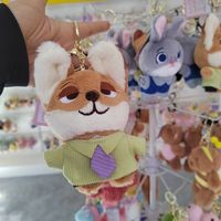 Porte-clés en peluche mignon de la lapine Judy, motif en relief, super doux, rembourrage en coton PP, anti-stress, cadeau d'anniversaire