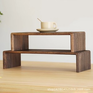 Desktop Monitor Riser Solid Wood Rectangle Freestanding Office <b>Desk</b> Shelf Keyboard Organizer Storage Box Neatening Solution - Product Image 2