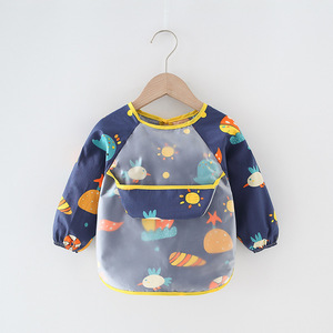Baberos Bandana para Bebé, Lindos Baberos Coloridos con Dibujos Animados, Impermeables, para Comer, para Niños, para Dibujar, <span class=keywords><strong>Babero</strong></span> <span class=keywords><strong>de</strong></span> Manga Larga - Product Image 2