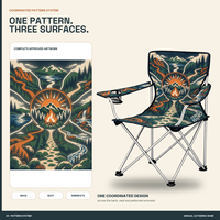 Chaise de voyage pliable avec porte-gobelet intégré et logo et motif personnalisés pour rallye annuel – Fournisseur direct usine