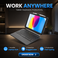Keyboard Berkabel Tipe-C untuk iPad Generasi ke-10 (Kompatibel dengan 10.9'') Plug & Play