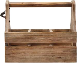 Pierre et <span class=keywords><strong>Poutre</strong></span> Moderne Rustique Ferme Porte-bouteilles de Vin En <span class=keywords><strong>Bois</strong></span> Caddy-8x13x11 Pouces, Brun - Product Image 1