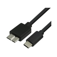 Câble USB 3.0 Type-C vers Micro-B avec transmission de données et charge rapide pour disques durs externes et ordinateurs ALK-02 (matériau PVC)