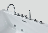 OEM ODM Bañera de agua Acrílico Diseño moderno Blanco Independiente Bañera de hidromasaje con remojo