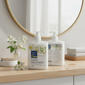 Desinfectante de manos líquido perfumado AquaVera Jasmin y jabón de tocador antiséptico de 500 ml con ingredientes químicos - Product Image 3