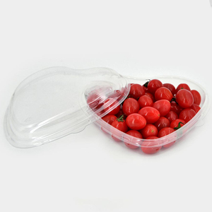 Bán buôn Vàng rõ ràng hình trái tim cấp thực phẩm nhựa dâu tây sô cô la Kẹo Trái Cây tráng miệng bánh lưu trữ bao bì hộp với nắp - Product Image 5