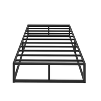 Cadre de lit plateforme en métal moderne pour hôpital, taille Twin XL, avec lattes en acier, design démontable, garantie 1 an