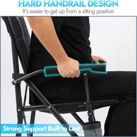 Chaise pliante portable d'extérieur, épaisse et rembourrée, pour la pêche, le pique-nique, la randonnée, le camping, la plage et les voyages