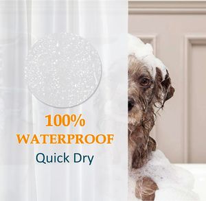 Cortina de <span class=keywords><strong>ducha</strong></span> de peva esmerilada con imán, venta al por mayor, <span class=keywords><strong>ya</strong></span> hechas - Product Image 6