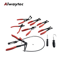 Kit d'outils d'entretien automobile 9 pièces : extracteur de manchons de raccord de câble flexible, tournevis pour joints d'étanchéité, pince à colliers de serrage de tuyaux