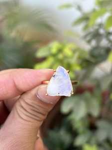 925 Sterling Silver Handmade Raw Moonstone <b>Ring</b> Sterling Silver Birthstone Jewelry Gift for Her - Product Image 5