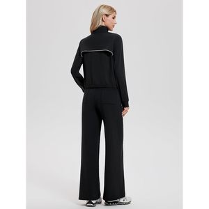 Women's 2 Piece Tracksuit <b>Zip</b> <b>Up</b> Long Sleeve Sweatshirt Wide Leg Sweatpants Matching Set Casual Lounge Wear Autumn Breathable - Product Image 3