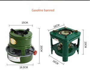 Réchaud <span class=keywords><strong>à</strong></span> kérosène en émail portable pour l'extérieur, réchaud de camping en émail pour pique-nique, réchaud <span class=keywords><strong>à</strong></span> bois, barbecue, chauffage avec 8 mèches - Product Image 5