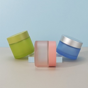 Luxury 5ml 10ml 15ml 1oz 50ml 2oz 100ml Skincare Face Cream Matte Custom Color Glass Cosmetic Jar With Lids - Product Image 1