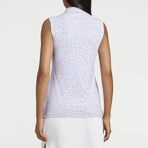 Vente flash - Polo de <span class=keywords><strong>golf</strong></span> pour <span class=keywords><strong>femme</strong></span> en tissu polyester et élasthanne léger, respirant et sans manches, personnalisable - Product Image 3