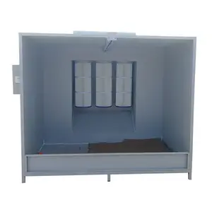 Ailin Top Sale Custom Factory Environmental Manual Electrostatic Powder Coating Paint Spray Booth with 3 PCS Recycling Filters