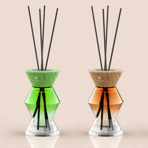 <b>Reed</b> <b>Diffuser</b> Set Irregular Glass Design Long Lasting Aroma For Living Room Bathroom Bedroom - Product Image 1
