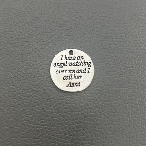 Pendentif en alliage de zinc avec inscription en lettres anglaises, accessoire de bijouterie, best-seller du commerce transfrontalier Zibi - Product Image 3