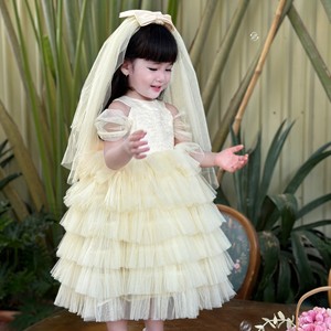 Nhung Nguyen ม่านปรับแต่งความยาวถึงพื้นสำหรับเด็กผู้หญิงผ้าคลุมหน้าเพื่อนเจ้าสาวแบบยาว ODM ดีไซน์คอไม่เหมือนใครสำหรับเด็กที่ผลิตในเวียดนาม - Product Image 2