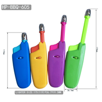 Briquet HP 605 pour cuisine d'extérieur, multi-usage, plastique ABS, butane, cuisinière à gaz, cheminée, bougie pilote, briquet classique rechargeable