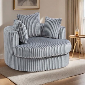 Nuovo Arrivo Poltrona Girevole Accent Jumbo <span class=keywords><strong>di</strong></span> Lusso Bianca Grande Poltrona Cuddle <span class=keywords><strong>per</strong></span> Casa <span class=keywords><strong>per</strong></span> <span class=keywords><strong>Soggiorno</strong></span> Stile <span class=keywords><strong>Design</strong></span> Moderno in Tessuto - Product Image 6