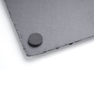 Juego de platos de cena de pizarra natural, Plato cuadrado de barbacoa japonés para bistec de <span class=keywords><strong>sushi</strong></span>, comida occidental creativa, patrón redondo, pizarra negra - Product Image 6