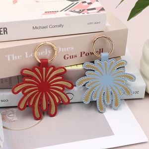 Leather Firework <b>Bag</b> <b>Charm</b> - Handmade PU Leather Keychain Pendant for Handbags, Purses and Car Key Chains,Eid Mubarak Gift - Product Image 4