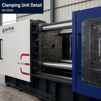 Machine de moulage par injection d'occasion de 650 tonnes pour la fabrication de grandes chaises en plastique, caisses, pare-chocs et seaux – Haute performance