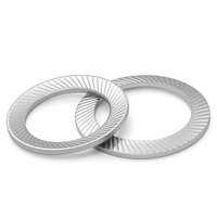 Rondelle de sécurité moletée double face DIN9250 en acier inoxydable, finition naturelle, à dents, anti-desserrage