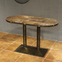 Ensembles de tables et chaises en fer au design moderne, sièges de banquette commerciaux pour café, restaurant, école, villa