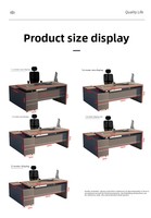Bureau informatique tendance entièrement équipé, multi-compartiments, pratique, avec armoire pour le personnel de l'entreprise