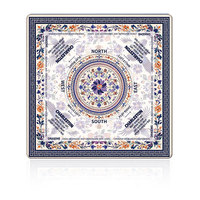 Tapis de Mahjong Américain de Luxe à Motifs Floraux, Marqueurs de Direction Silencieux et Antidérapants pour Jeu Familial – Vente en Gros