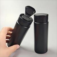 Botol Plastik Silinder Hitam Putih 70ml 150ml untuk Bedak Tabur dengan Tutup Flip, Tersedia dalam Stok, untuk Bedak Prickly Heat