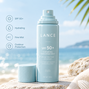 Protector Solar en Spray Hidratante y Ligero al por Mayor, FPS 50+, Amplio Espectro UVA/UVB, Resistente al <span class=keywords><strong>Agua</strong></span>, Bruma Fina, Protector Solar en Spray para Viajes - Product Image 1