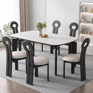Nordic Luxury Modern Rectangle Marble Solid Wood <strong>Table</strong> <strong>and</strong> <strong>Chairs</strong> for Dining Room Set 4 6 Seater <strong>Space</strong> <strong>Saver</strong> Furniture Designs - Product Image 5