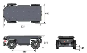 Chasis con Ruedas Ackermann Altamente Integrado para Inspección y Exploración, Batería BMS de 24V30Ah Personalizable - Product Image 5