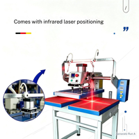 Machine de presse à chaud pneumatique à double tête facile à utiliser pour l'impression de mini logos sur vêtements