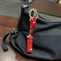 Porte-clés créatif en strass, mini flacon de parfum portable, breloque de sac, pendentif de luxe en cristal, cadeau