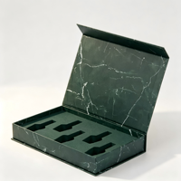Boîte Rigide Magnétique Pliable Vert Émeraude avec Insert Mousse EVA pour Bijoux en Gros