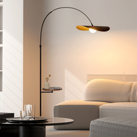 Nueva lámpara de pie de estilo vintage con ambiente, diseño integrado de caña de pescar, para sala de estar o dormitorio