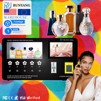 RUNYANG - Máquina Expendedora de Perfume Inteligente de 10 Pulgadas con Pantalla Táctil, Montada en la Pared, Automática, Operada con Monedas, con Múltiples Opciones de Pago
