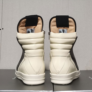 Botas de Tobillo para Hombre de Cuero Genuino, Diseño Moderno, Suela Gruesa y Suave, Botas Casuales a la Moda para Motocicleta, Aumentan la Estatura - Product Image 6