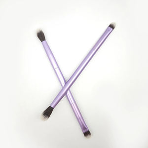 Venta al por mayor brocha de maquillaje de doble extremo con mango de madera único oro de alta calidad logotipo personalizado herramientas de maquillaje - Product Image 4