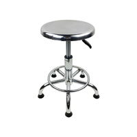 Chaise ergonomique en aluminium pour salle blanche, tabouret antistatique pour laboratoire, clinique dentaire, hôpital, atelier ESD, école