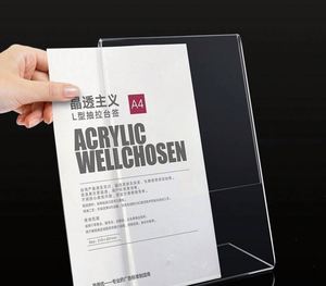 Porta Tarjetas de Visita Magnético de Acrílico Resistente, Porta Letreros Inclinado de Acrílico - Product Image 4