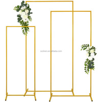 Arche rectangulaire en fer forgé pour mariage, support de fond géométrique, décoration de scène