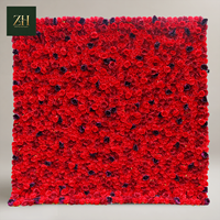 Mur de fleurs artificielles pour événements, panneau floral décoratif pour mariage, hôtel, fête, fond de scène