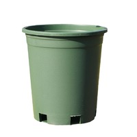 K180 Jardinières en plastique de 0.5 gallons avec trou de drainage Pots de fleurs de jardin et de bureau Pots de plantes d'intérieur noir et vert